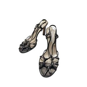 Michael Kors Collection Bronze Metallic Leather Strappy Heels Sandals 8 M Italy